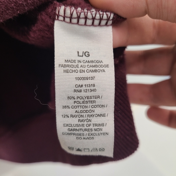 Garage burgundy large sweatshirt - Picture 6 of 6